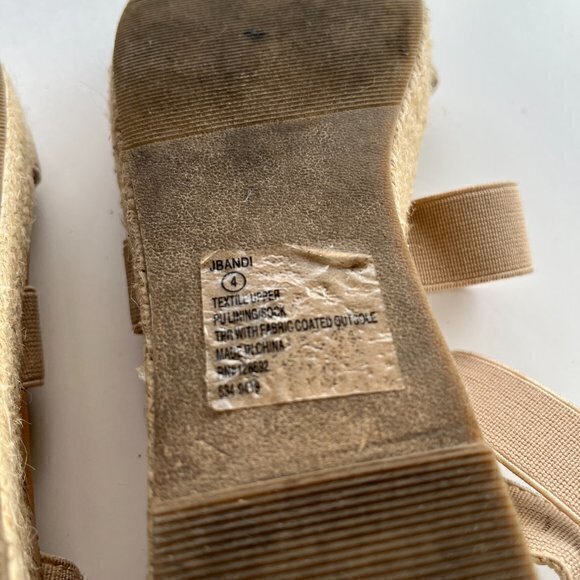 Steve Madden‎ Kids' Jbandi Espadrille Wedge Sandal, J Bandi, Natural Size 4 - Picture 7 of 7